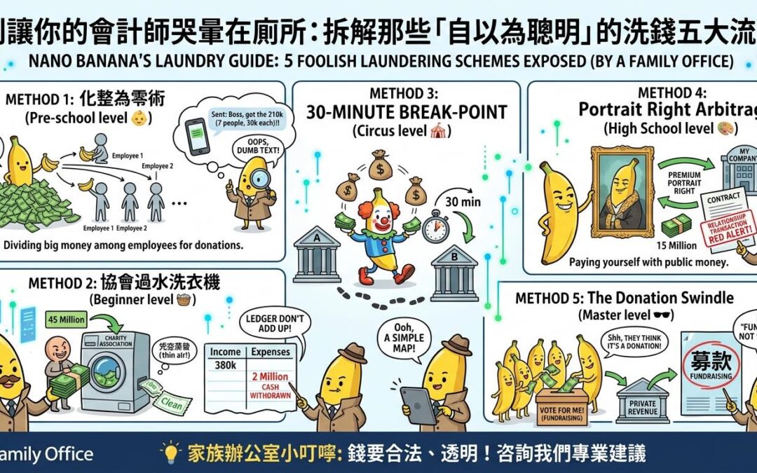 別讓你的會計師哭暈在廁所：拆解那些「自以為聰明」的洗錢五大流派