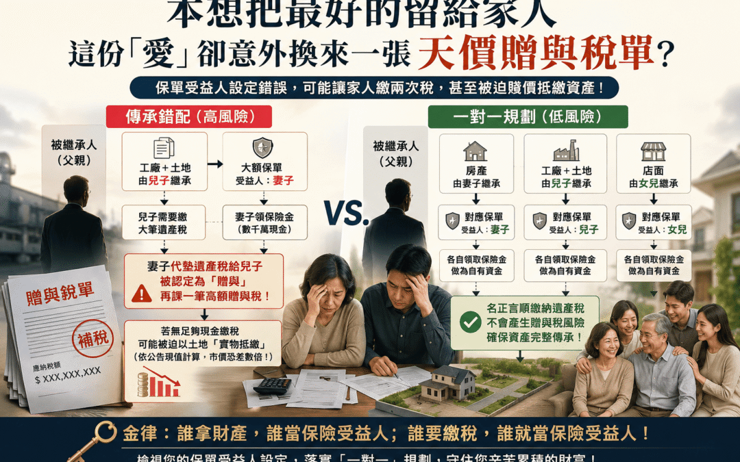 傳承錯配：拿財產的人，卻不是拿現金的人