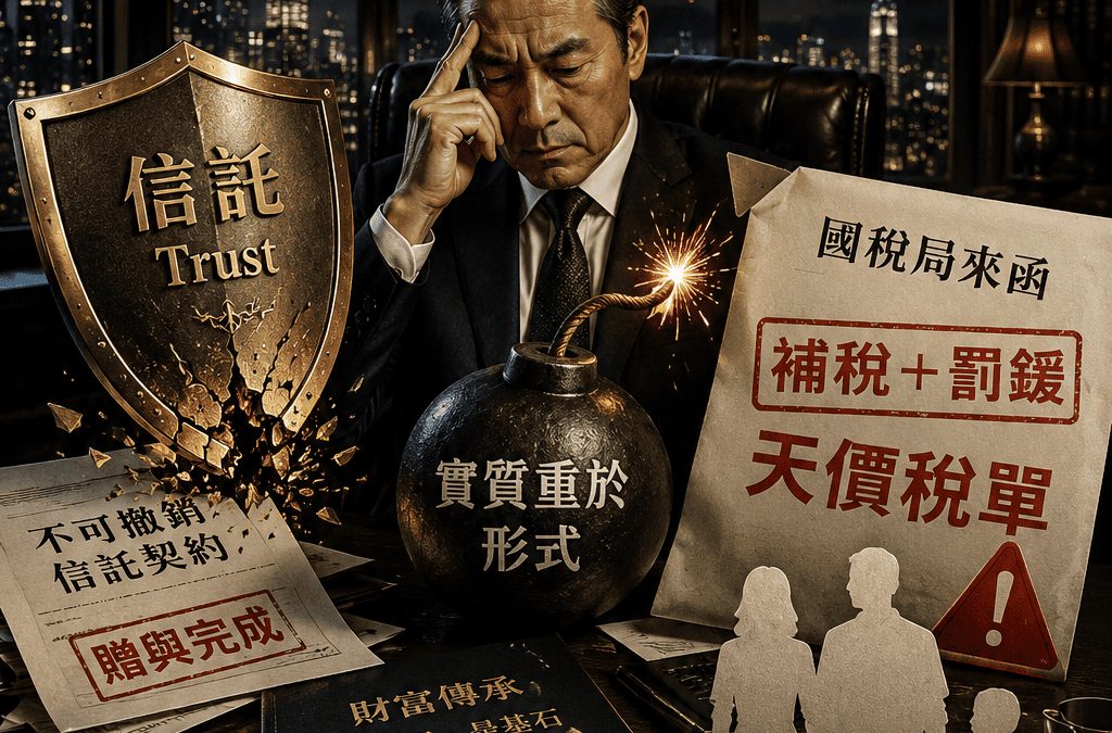深夜真心話：「我把錢全部『贈與』給信託了」——這句話，曾是富豪最強大的盾牌，直到踩到「實質重於形式」這顆地雷