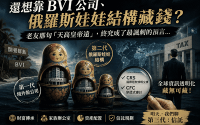 深夜真心話:還想靠 BVI 公司、俄羅斯娃娃結構藏錢?老友那句「天高皇帝遠」,終究成了最諷刺的預言…