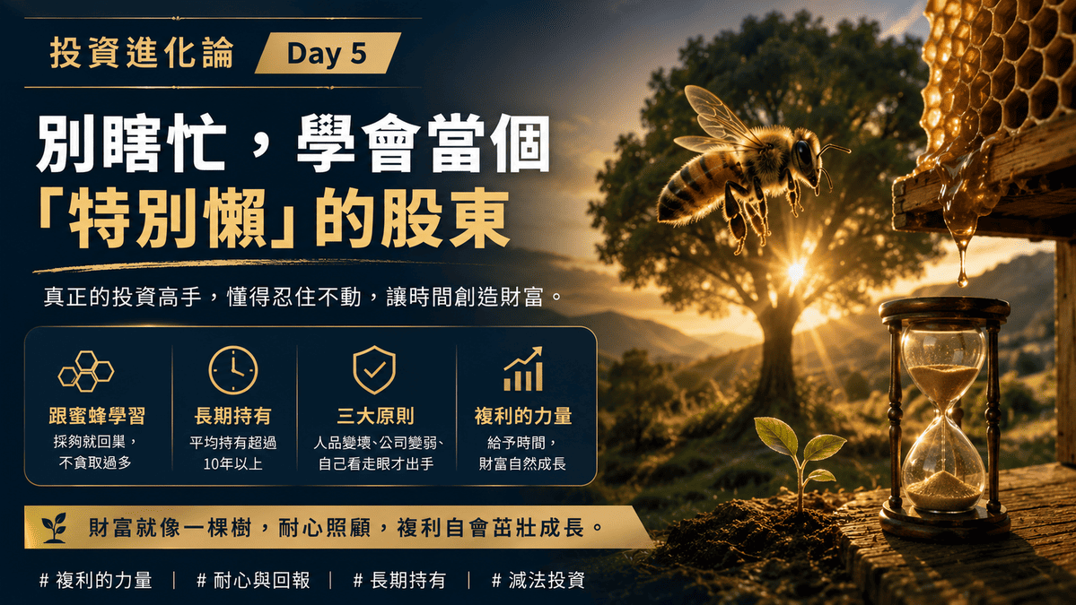 Day 5：【別瞎忙，學會當個「特別懶」的股東】