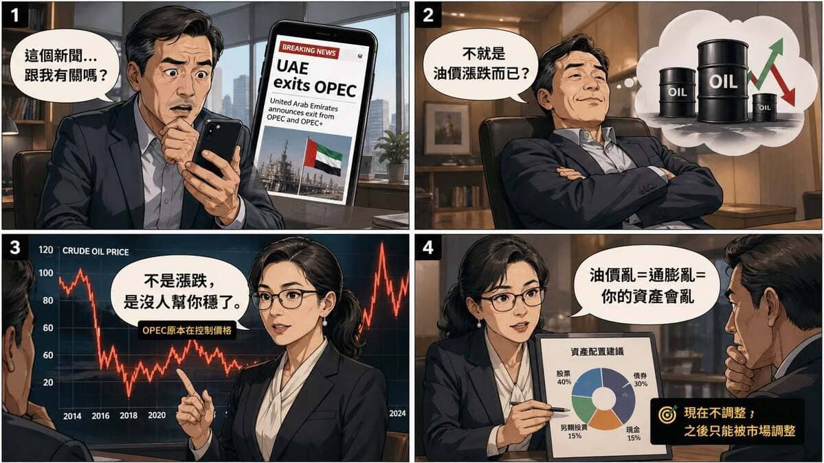 「從OPEC裂縫，看見資產配置的下一個風險源。」